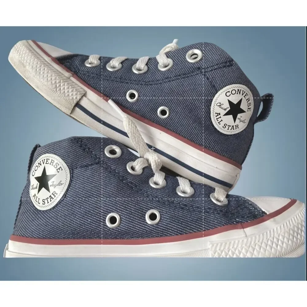 Converse All Star Shoes Low Chucks Gray Canvas Boys Size 11.5 Chuck Taylor